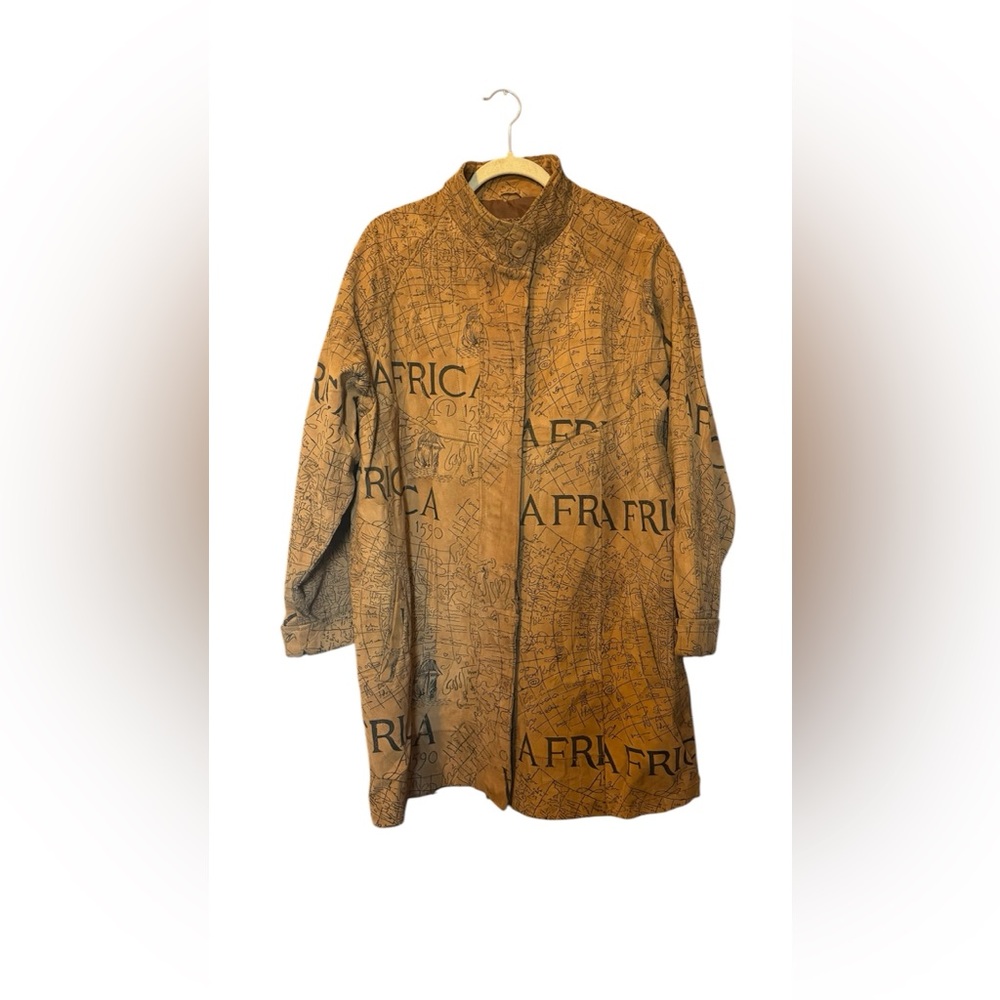 The African Star Homeland Authentics camel color Leather suede jacket on…
